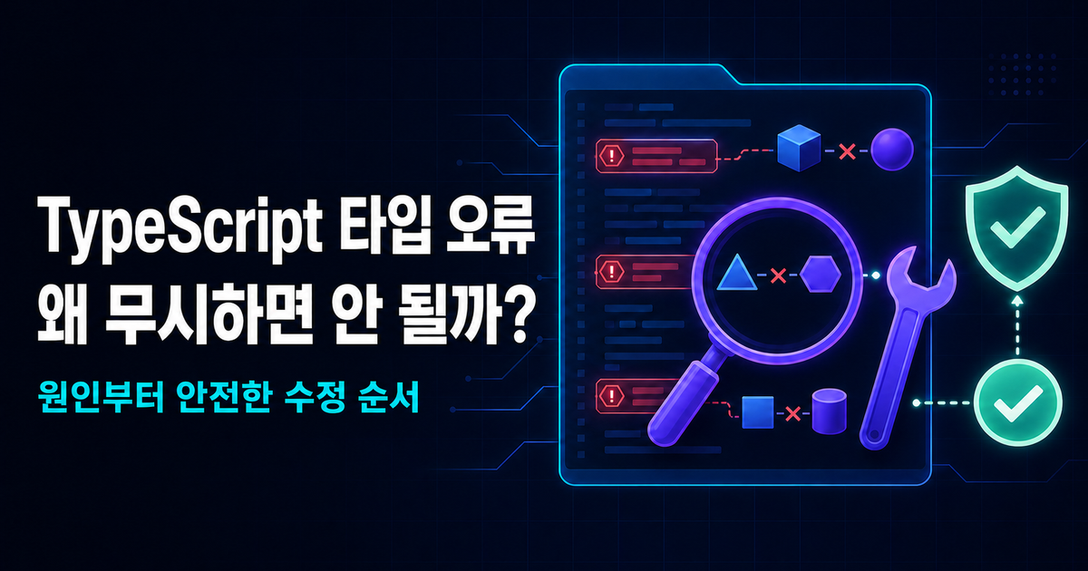 TypeScript 타입 오류를 무시하면 안 되는 이유와 수정 방법 썸네일